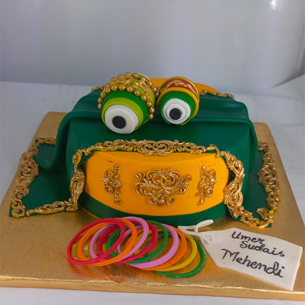 Mehndi Theme Cake (4 lbs) – ZU Bakeshop & Sweets